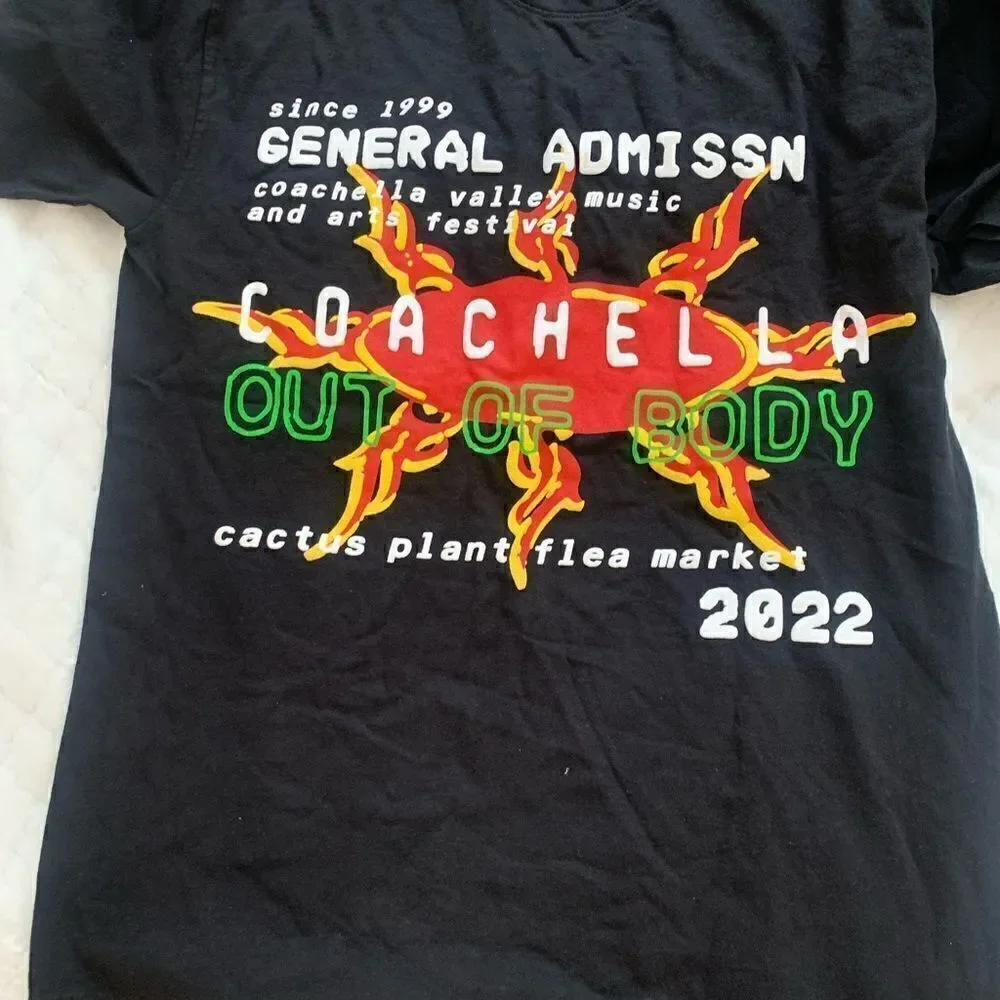 COACHELLA 2022 Cactus Plant Flea Market CPFM Shirt BLACK, Medium Limited Edition